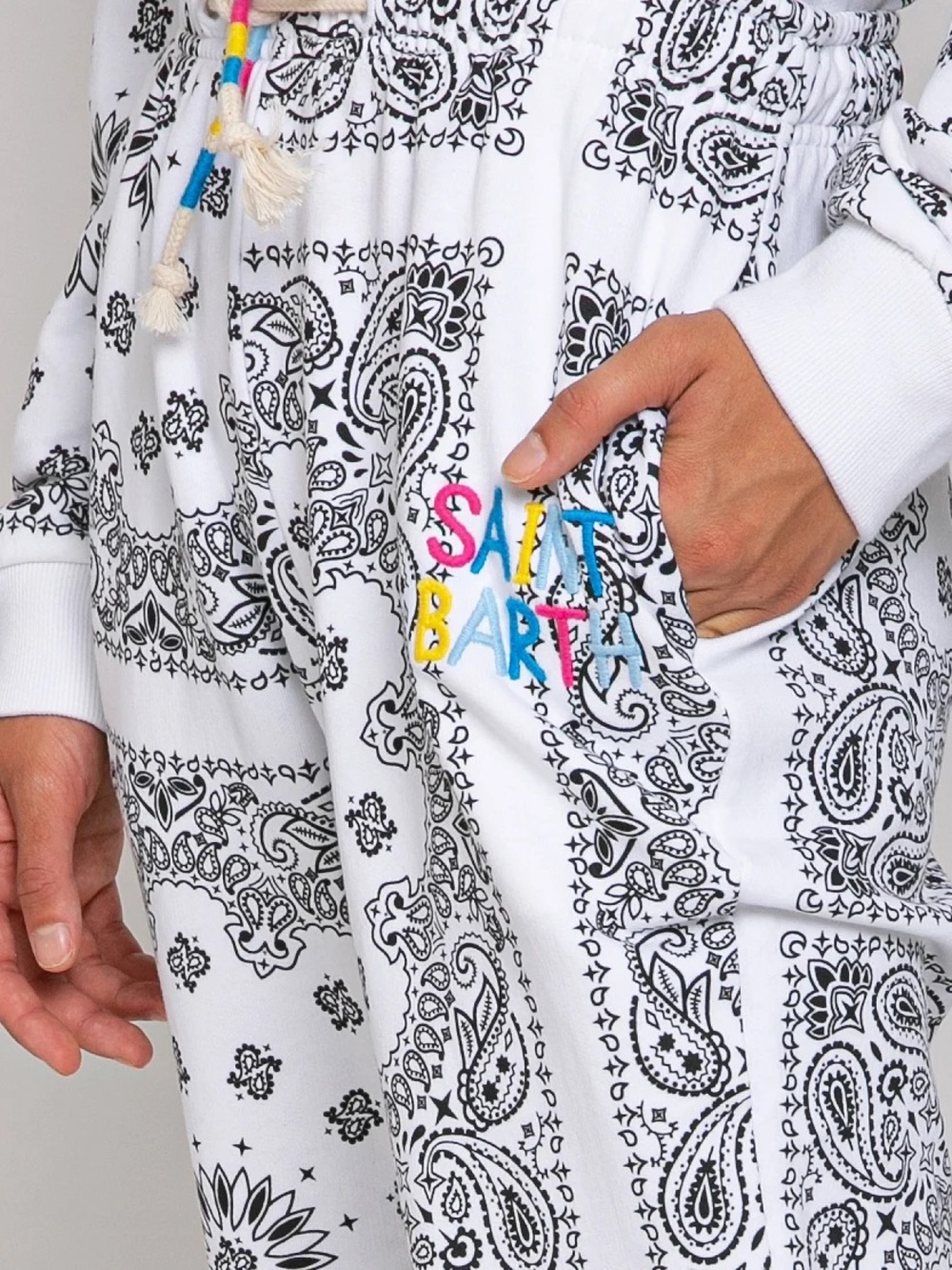 MC2 Saint Barth Bandana-Print Cotton Joggers - Picture 8 of 9